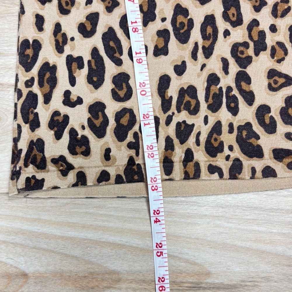 Josephine Chaus Womens Leopard Print Silk Blend Long Sleeve Sweater Java Multi M - Picture 7 of 9